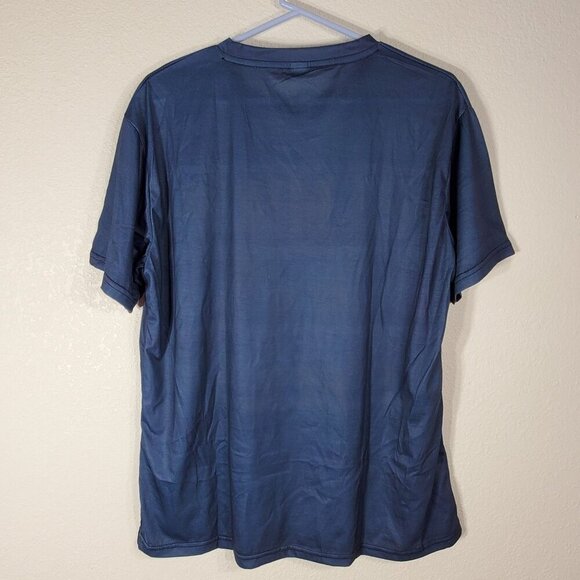 If Mike Cant Fix It Were All Screwed Graphic T-Shirt XL Unisex Blue & Orange - Picture 3 of 6